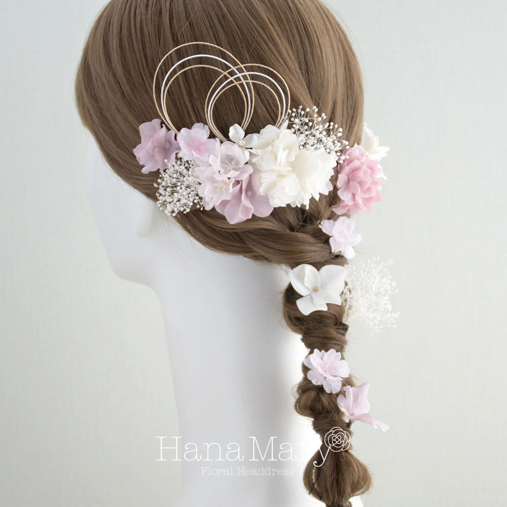 袴　卒業式髪飾り　成人式 髪飾り 卒業式　ヘアアクセ　七五三　紫　ヘア飾り