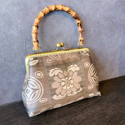 1点限定価格！！煌彩箔♡佐賀錦プラチナ帯ゴールド口金♡格の高い濃密