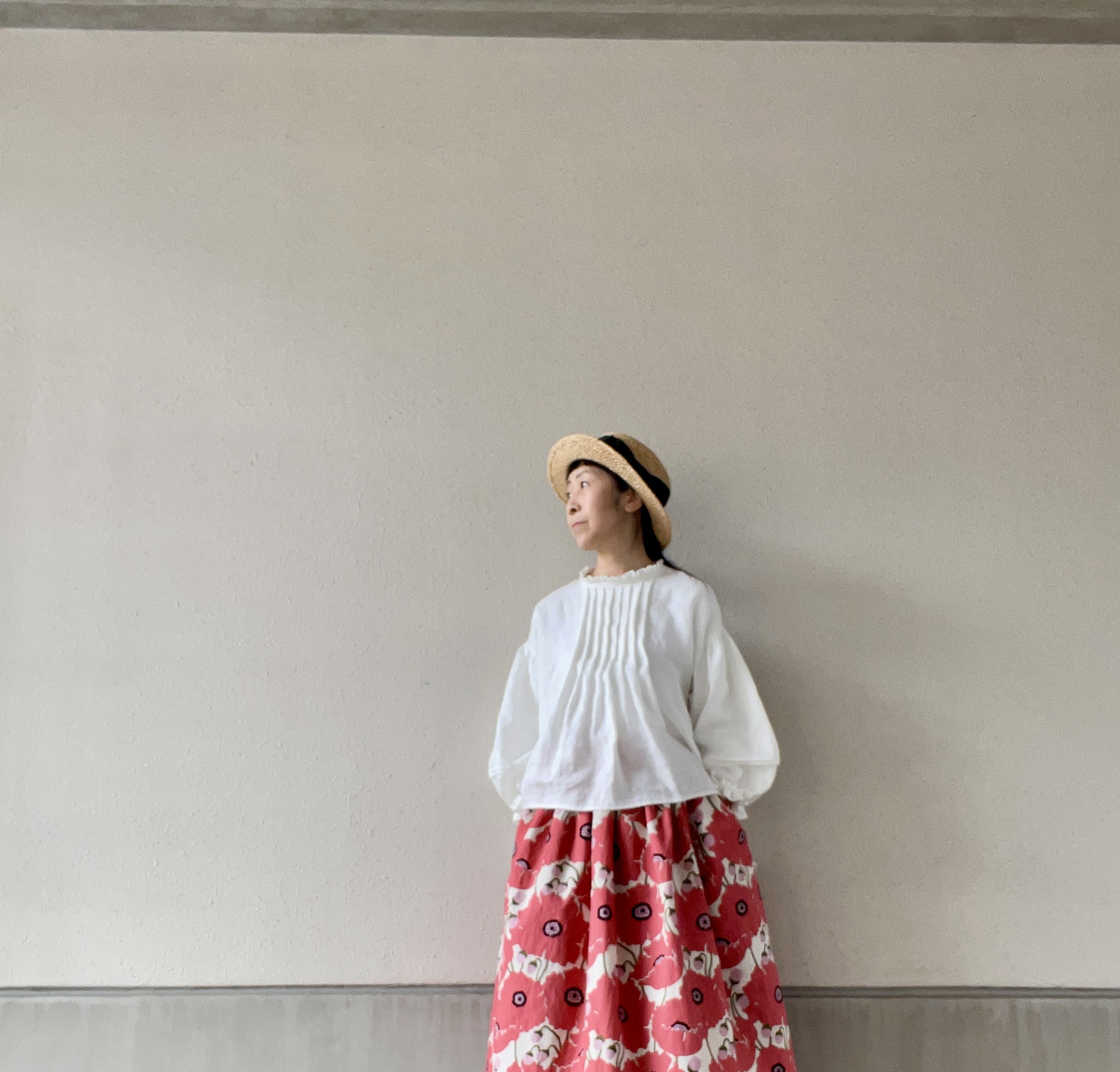 『creema限定』フレンチリネン100%フロントタックブラウス