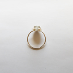 （925銀）鮑魚殼*水晶銀磨坊戒指（10毫米） 第9張的照片