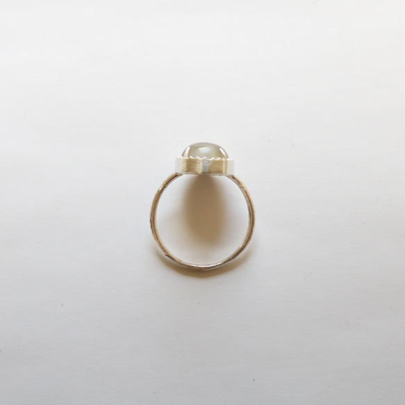 （925銀）鮑魚殼*水晶銀磨坊戒指（10毫米） 第9張的照片