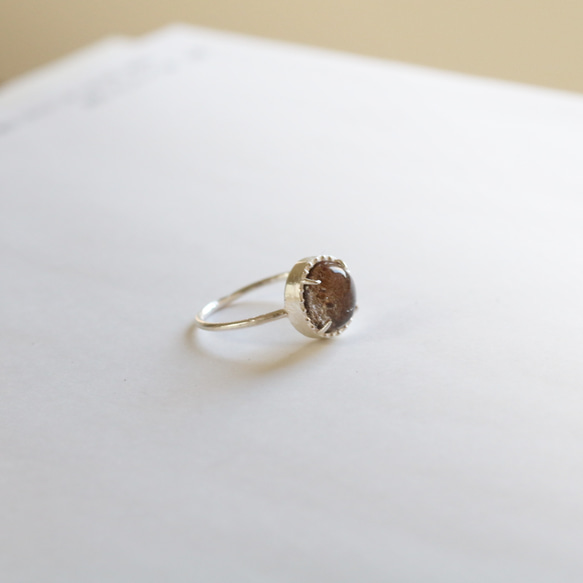 （925銀）花園石英銀磨坊戒指（10毫米） 第12張的照片