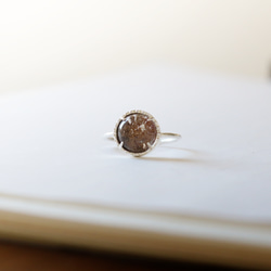 （925銀）花園石英銀磨坊戒指（10毫米） 第6張的照片