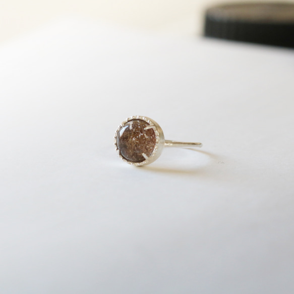 （925銀）花園石英銀磨坊戒指（10毫米） 第7張的照片