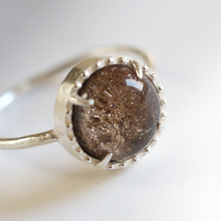 （925銀）花園石英銀磨坊戒指（10毫米） 第2張的照片