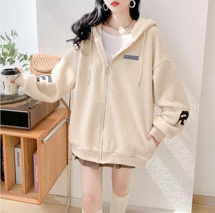 【ラス１白】大きいサイズ レディース パーカー　アウター　春 秋冬 新品 長袖s