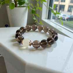 手彫り皇帝龍天珠&NYハーキマーダイヤモンドエレスチャルブレス