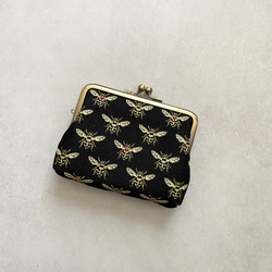 親子がま口長財布【ミナペルホネン：following day_ gray】※受注制作