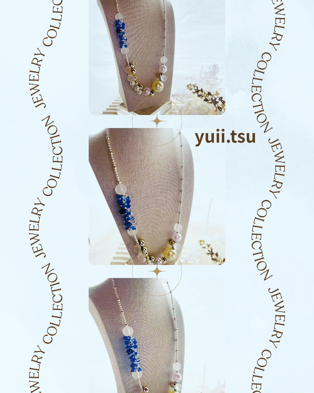 スワロクリスタルネックレス&パール