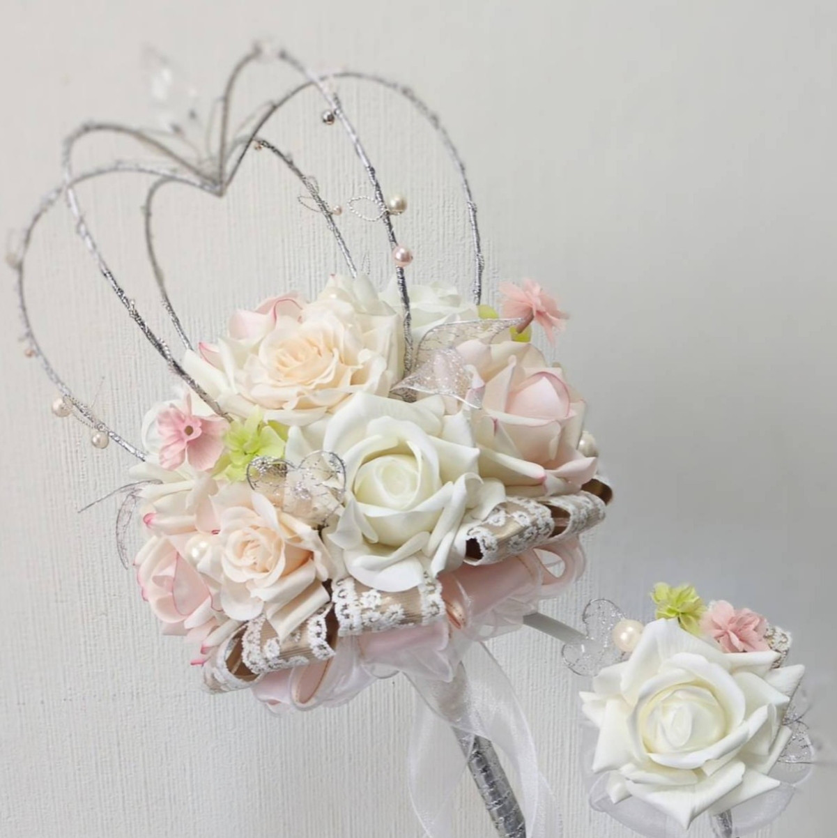 クラウンステッキブーケ　ナチュラルカラー　春ブーケ