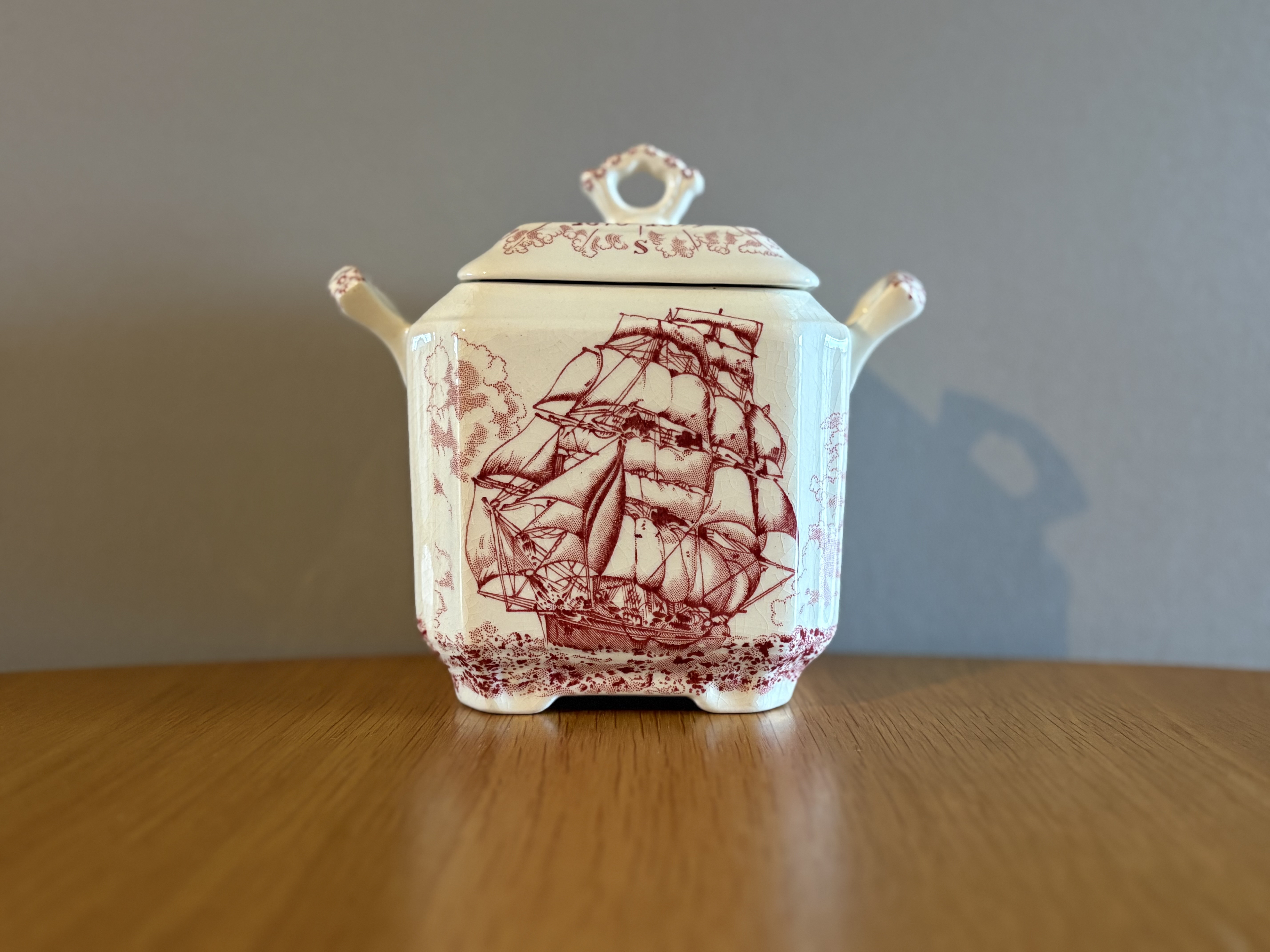 英国の古いキャニスター　England Canister  MASON’S(メイソンズ) 蚤の市　ブロカント【1点】