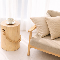 ヒノキ香る天然無垢丸太スツール｜森を歩くようにリラックスできる