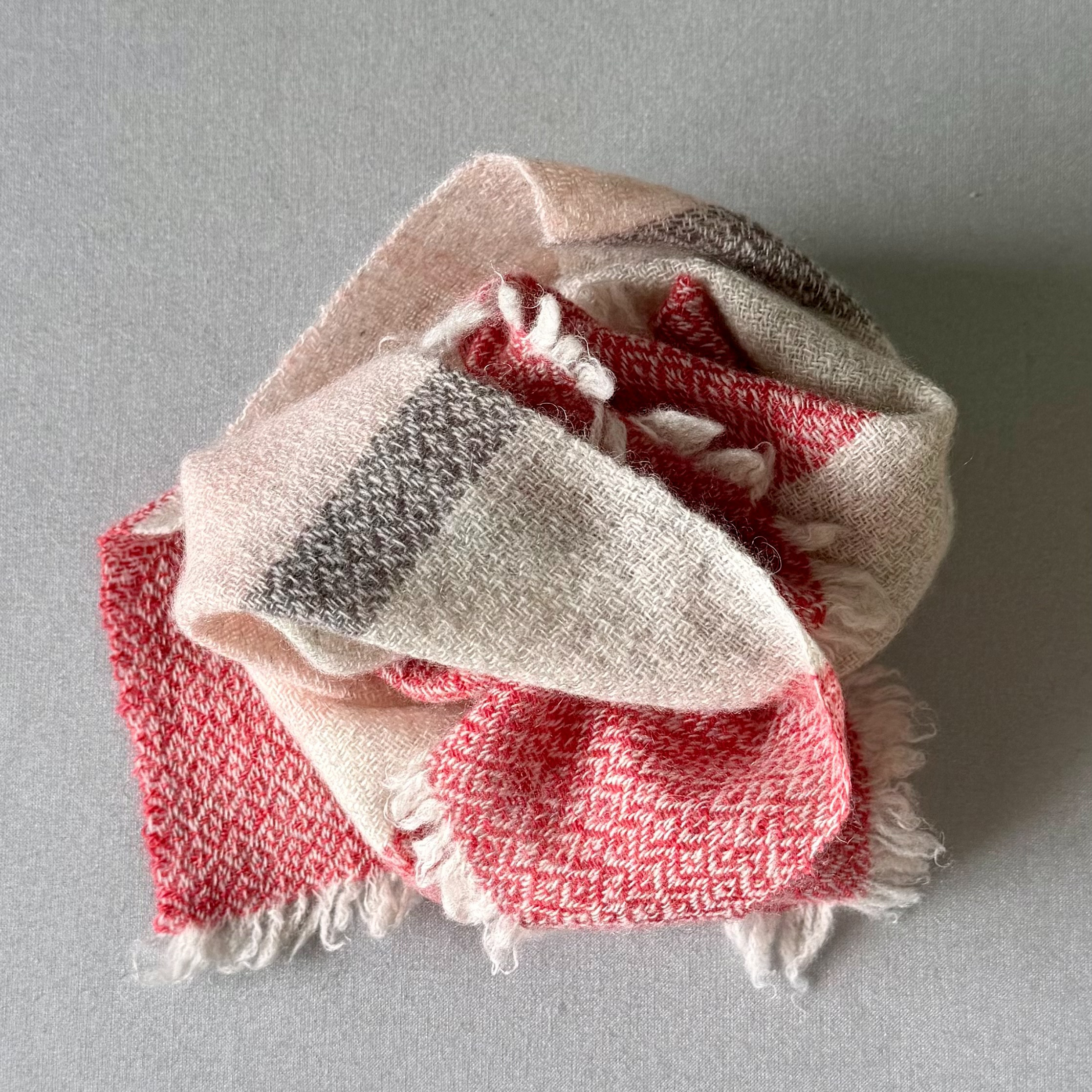 手織ミニスカーフ　カシミヤ　AWM-023