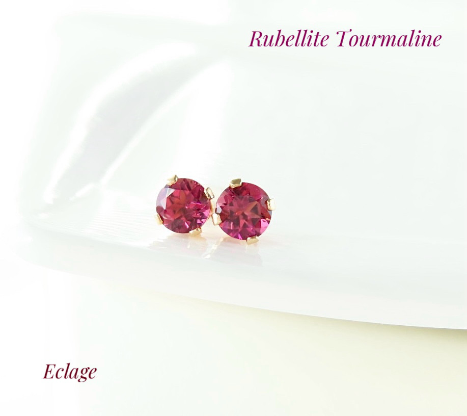 希少☆ルベライトトルマリンのスタッドピアス