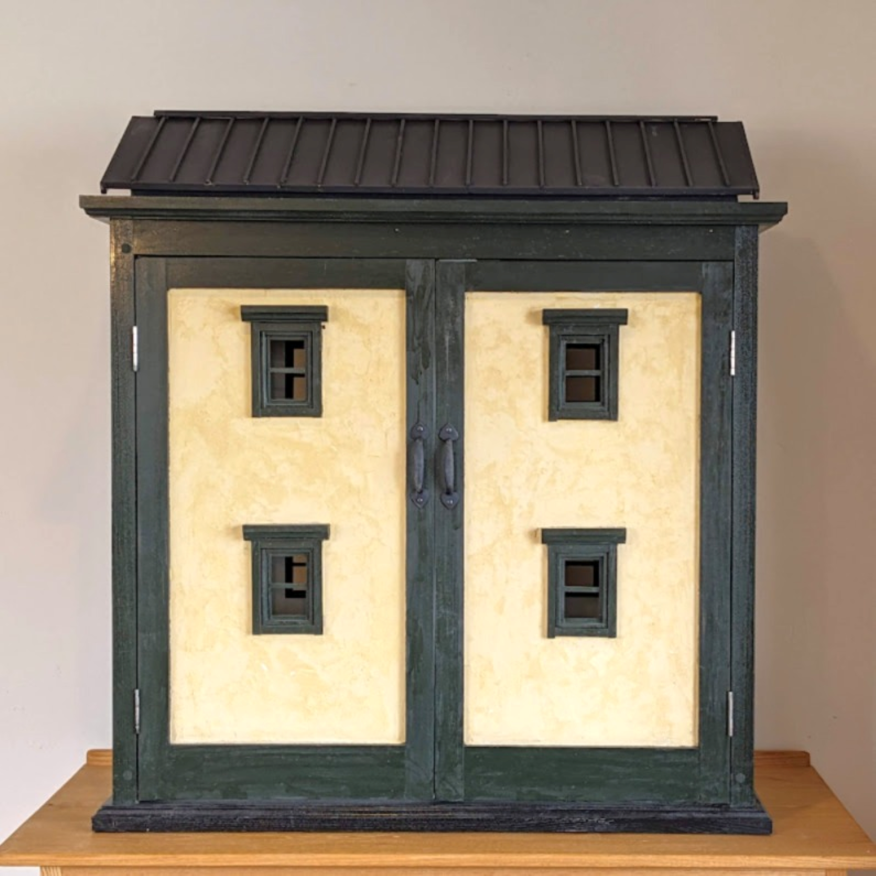 木製ドールハウス　左官　無垢材　ハンドメイド　1/6スケール　職人手仕事　国産