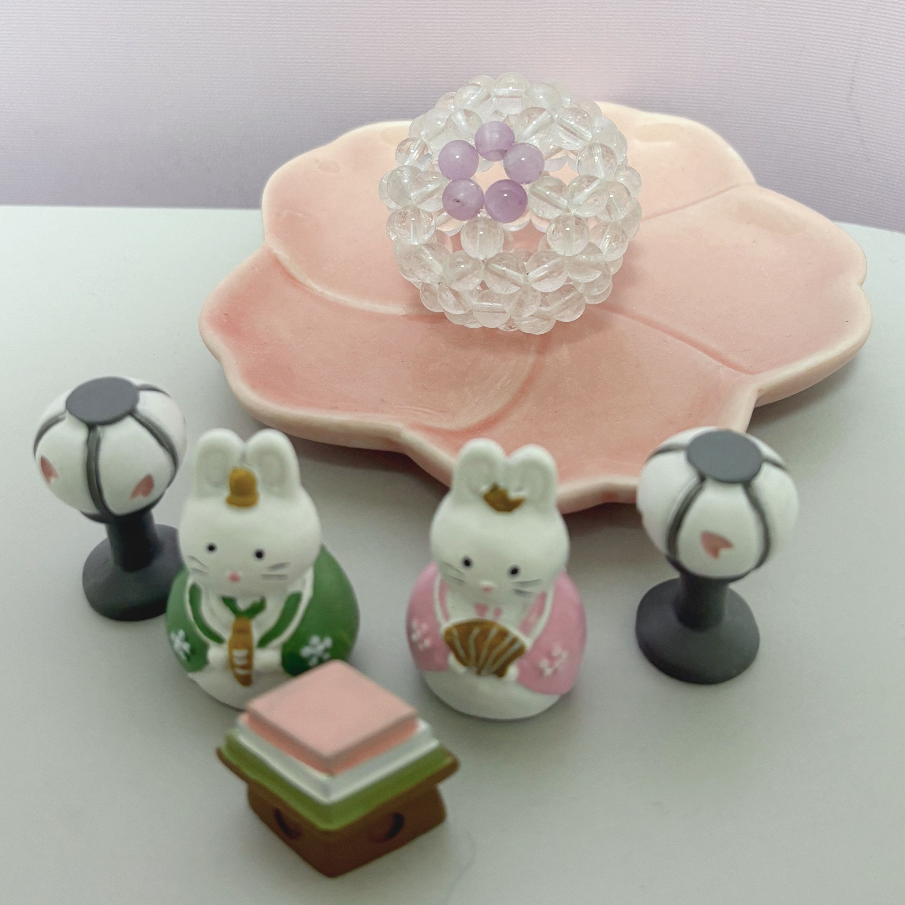 立体神聖幾何学フラーレン(クンツァイト&ヒマラヤ水晶)