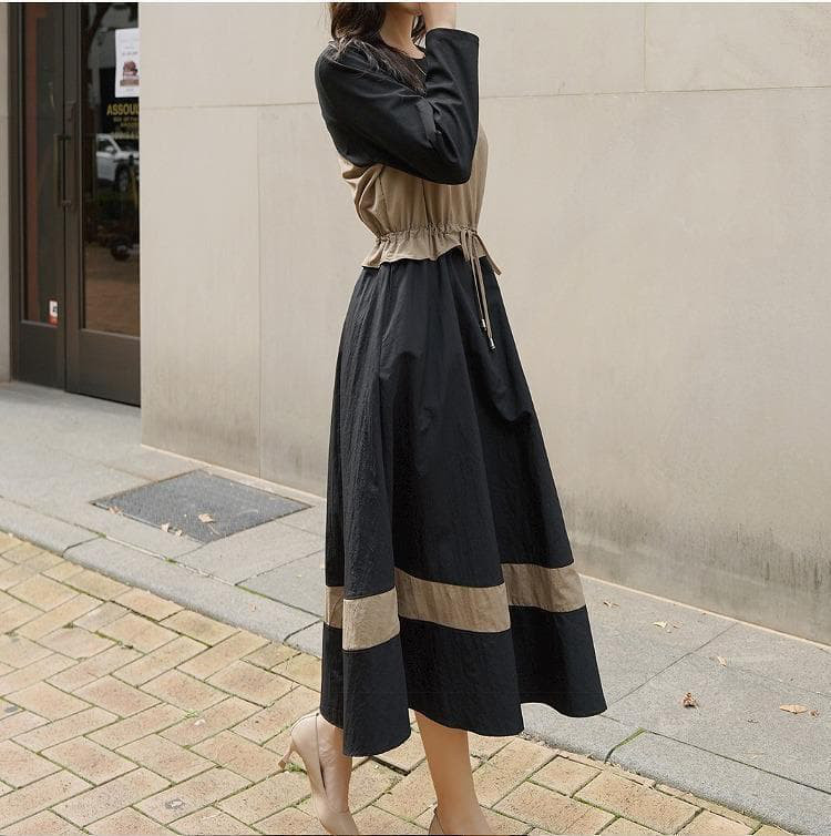 大きいサイズ レディース ワンピース　ひざ丈　春 秋冬 新品 長袖