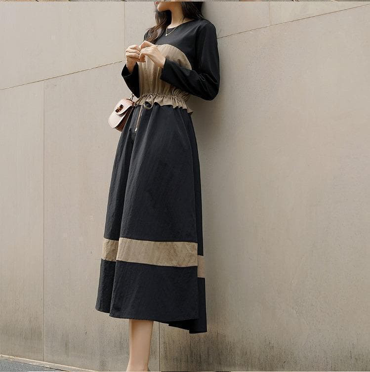 大きいサイズ レディース ワンピース　ひざ丈　春 秋冬 新品 長袖