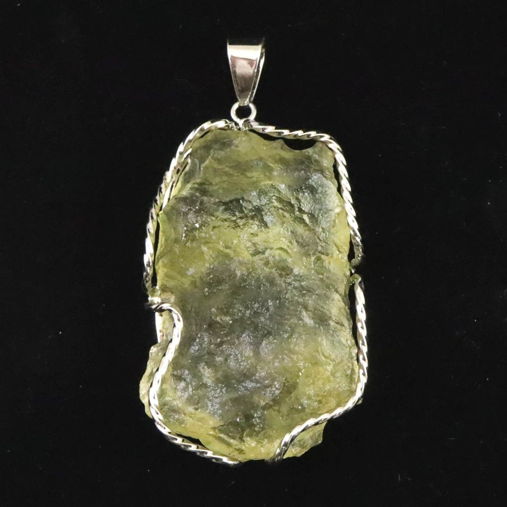 リビアンデザートグラス 43mm原石 ペンダント 18.2g  #75892