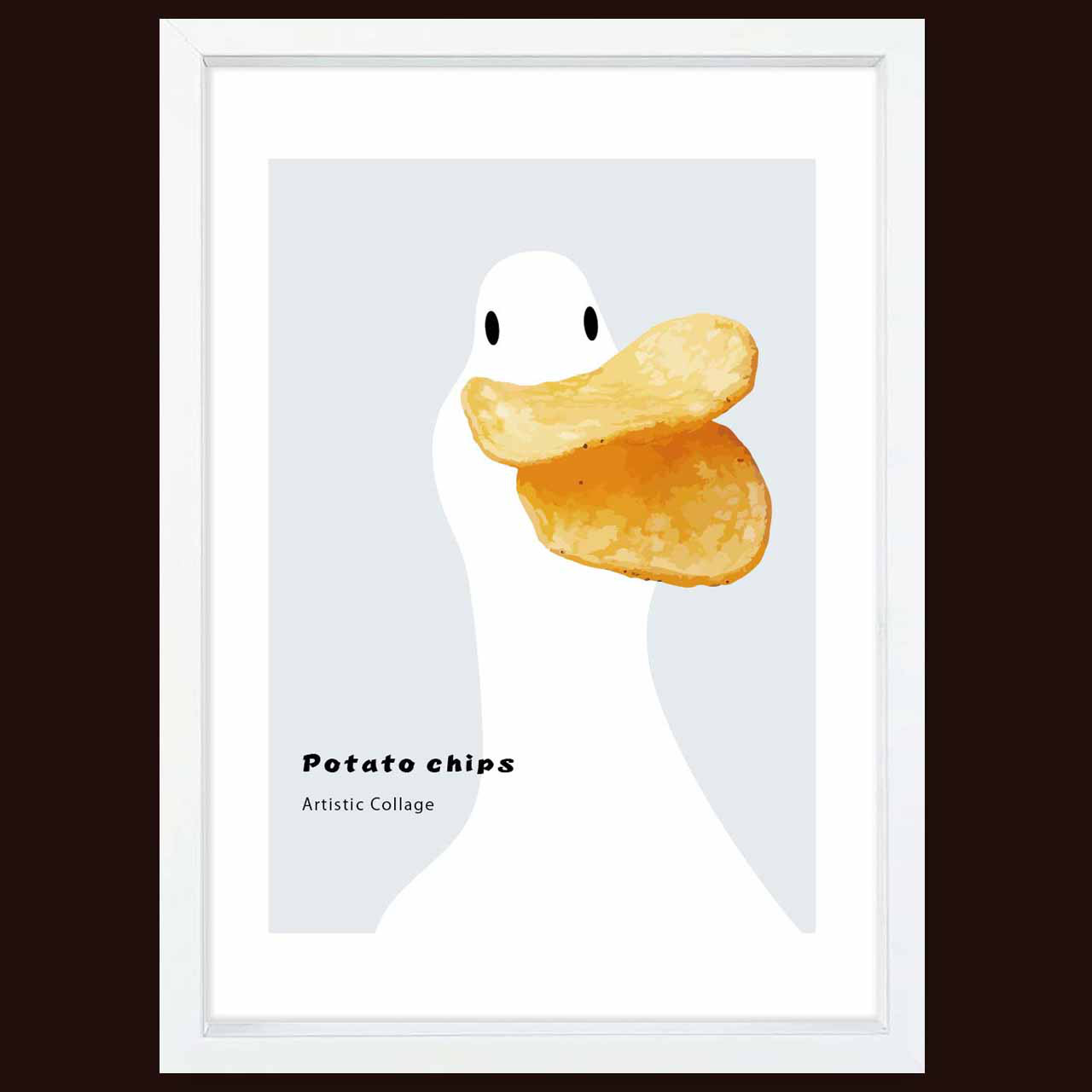 ポテトチップス　アヒル　鳥　送料無料　お気に入り9600件突破  アートポスター　アート/sei検索新着順　3525