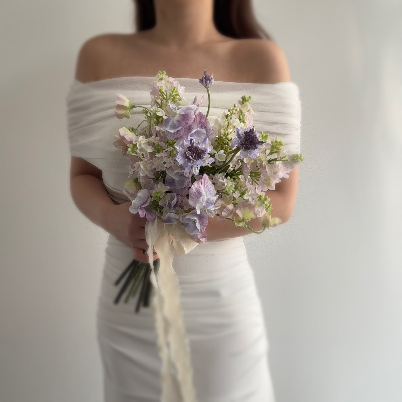 Lilac Purple⌇﻿ アーティフィシャルフラワー クラッチブーケ 海外風 前撮り 結婚式