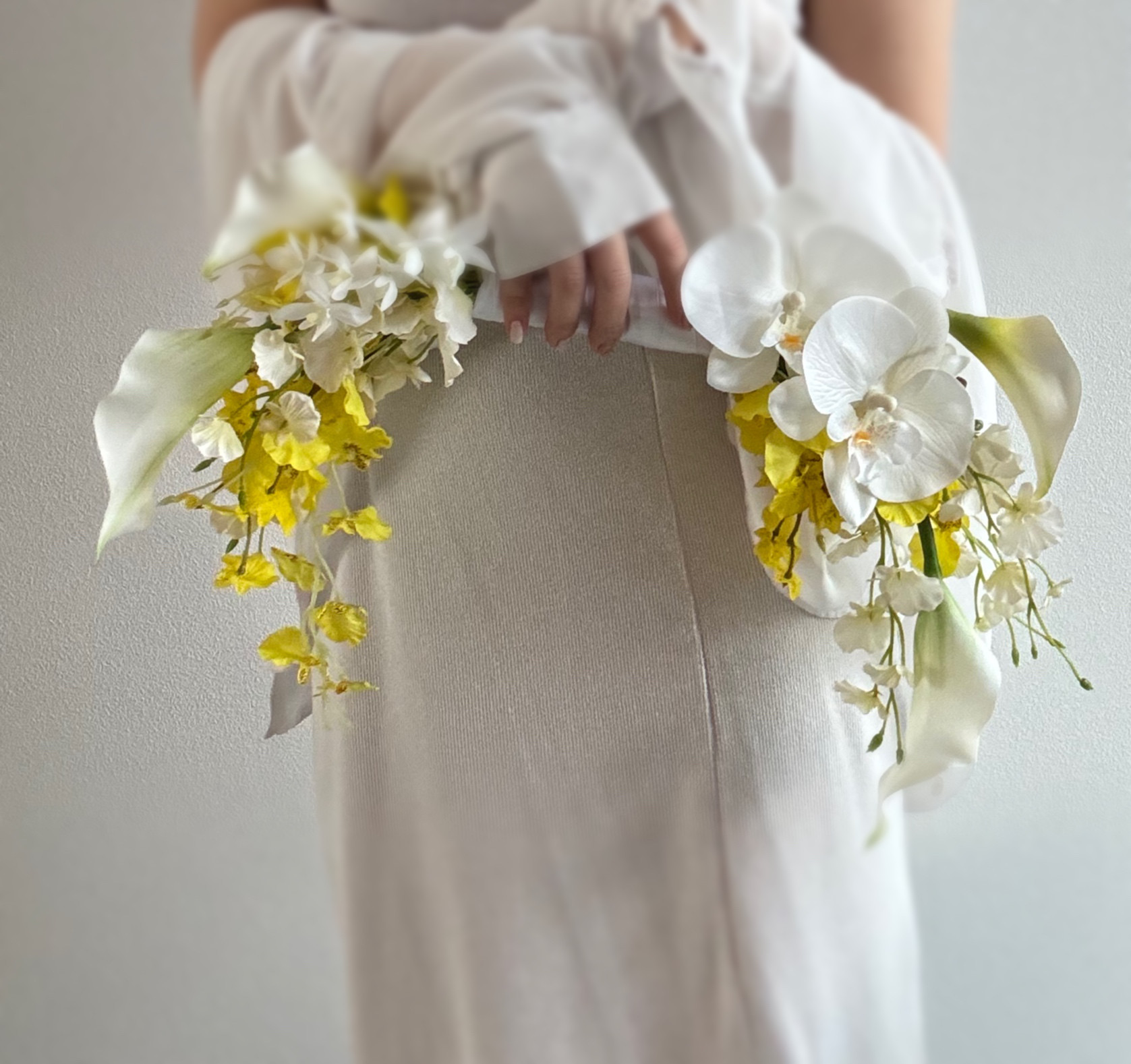 yellow ballerina⌇﻿ アーティフィシャルフラワー バレリーナブーケ 海外風 前撮り 結婚式