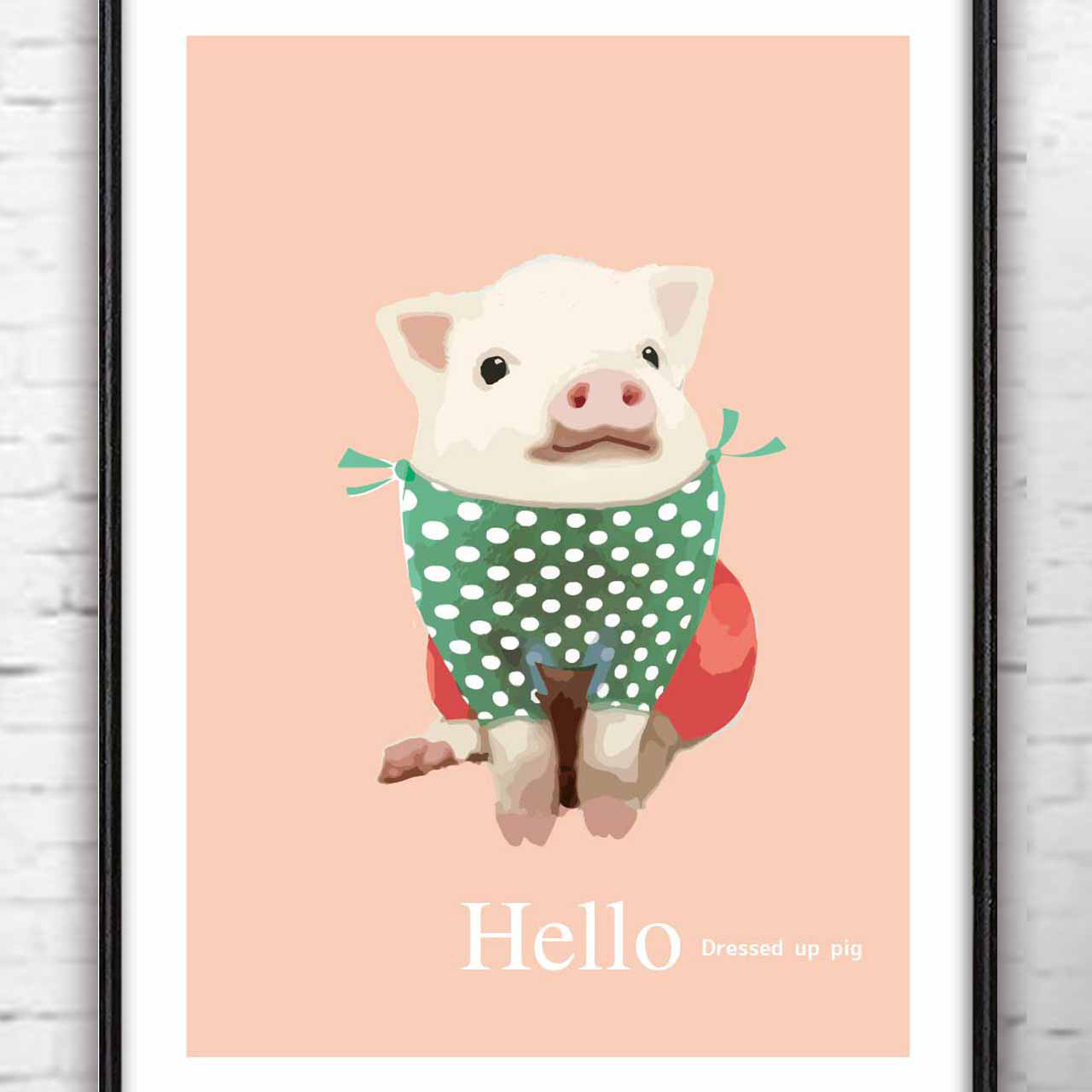 おめかし  ブタ　送料無料　あらゆるお部屋のポスター　ポスター　アートポスター　アート/sei検索新着順　759