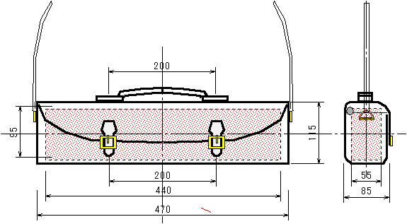 Mu様ご注文のヌメ革のフルートケースカバー（カブセ式・２か所留め・寸法調整）