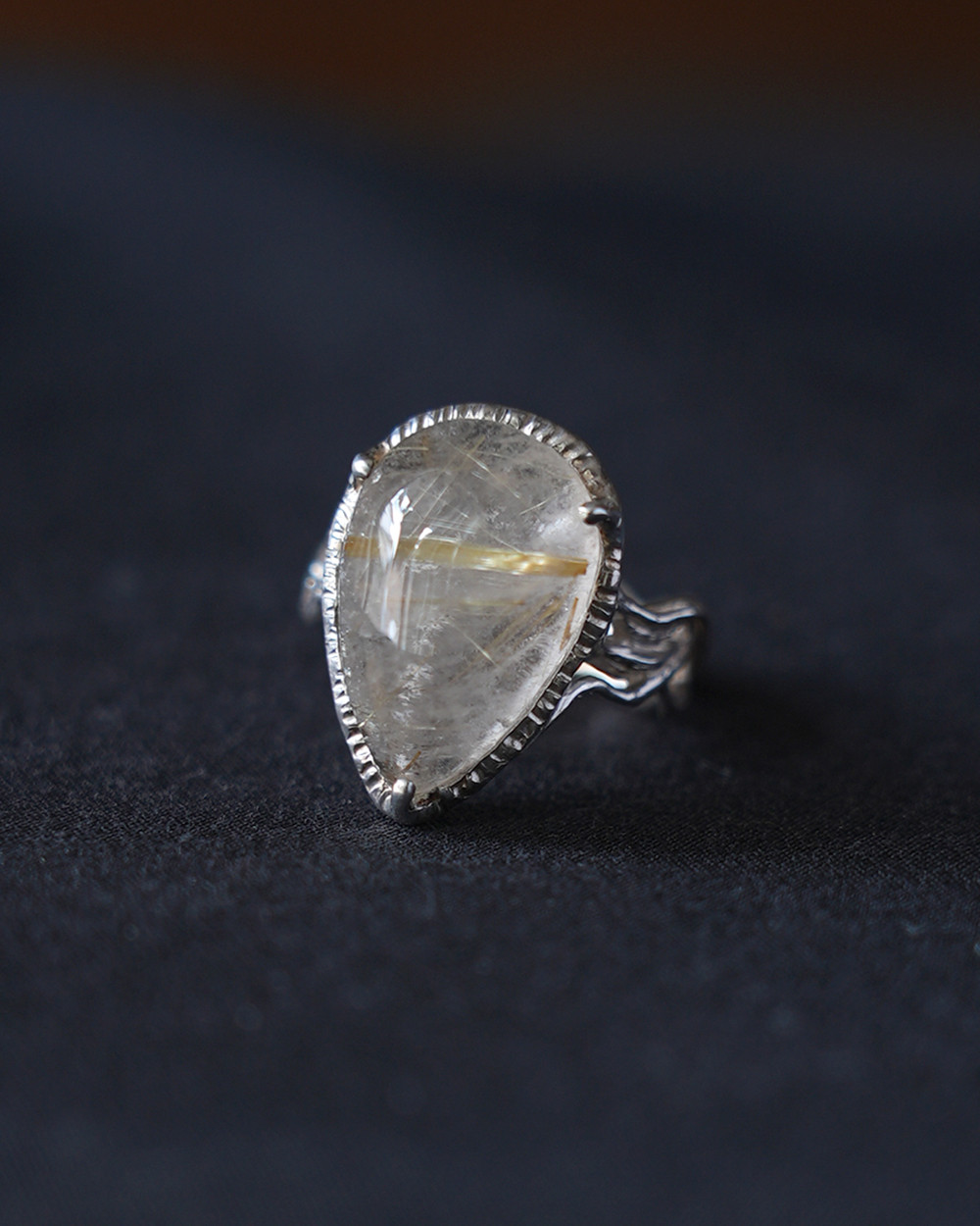 Rutile Quartz silver ring 25-r3 ルチルクォーツ リング