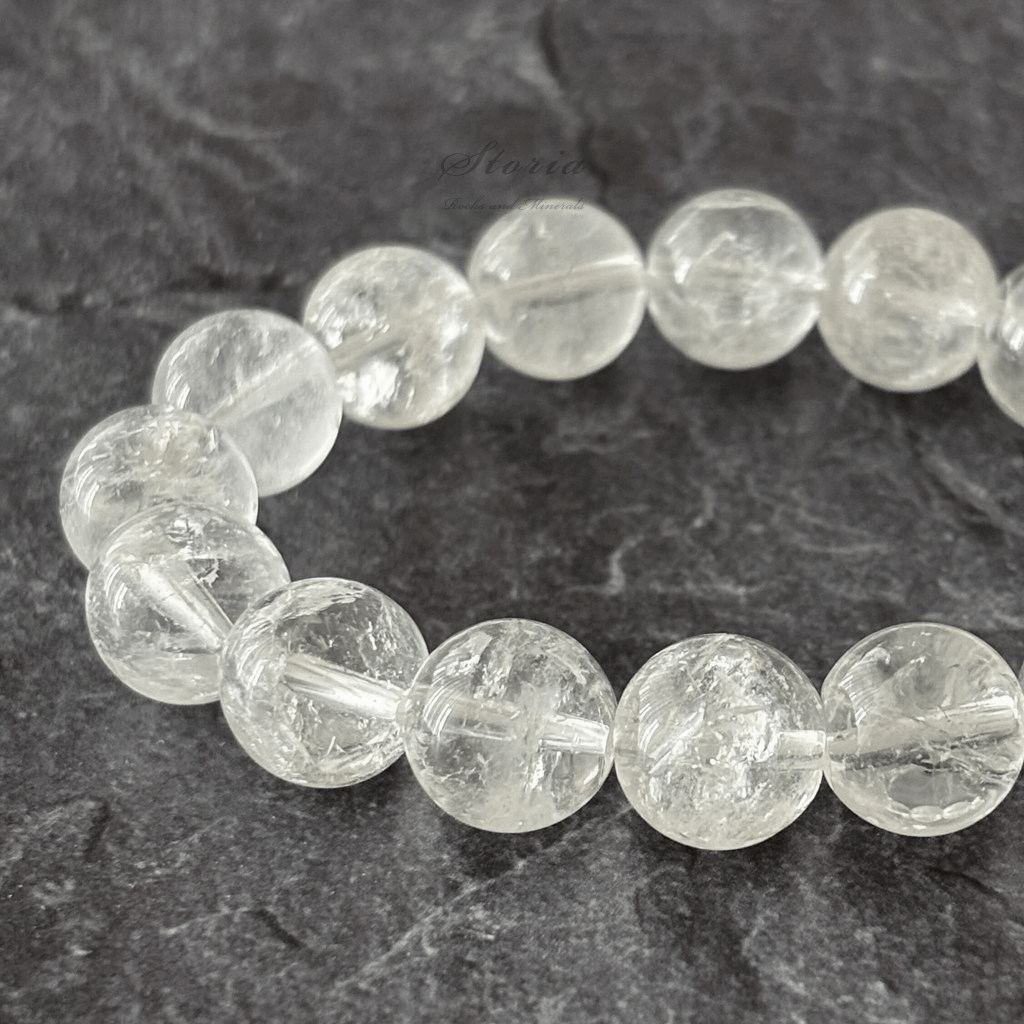 【一点もの】神々が宿る聖地から届いた光の奇跡 虹入り 11mm マニカラン産 ヒマラヤ水晶 ブレスレット