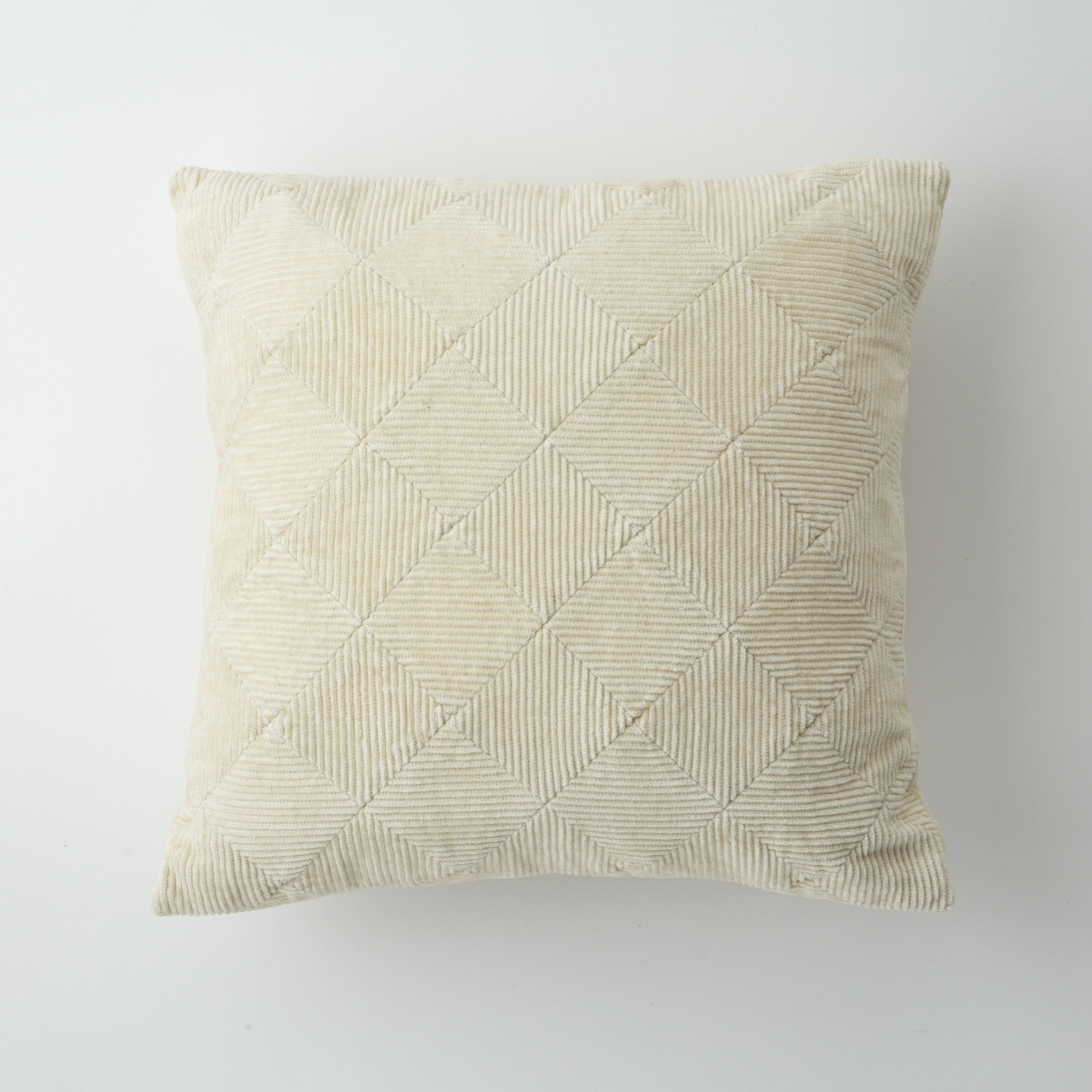 パッチワーククッションカバー／35×35cmクッション／コーデュロイ／四角つなぎ