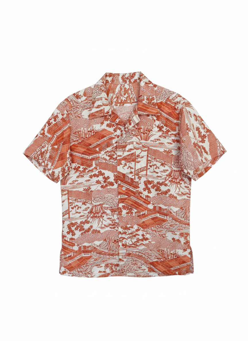 着物リメイク　メンズアロハ