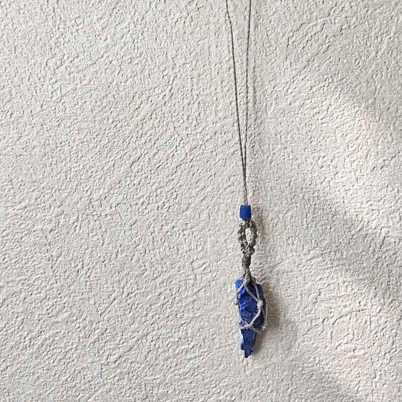 ラピスラズリ原石ペンダント～スピアー