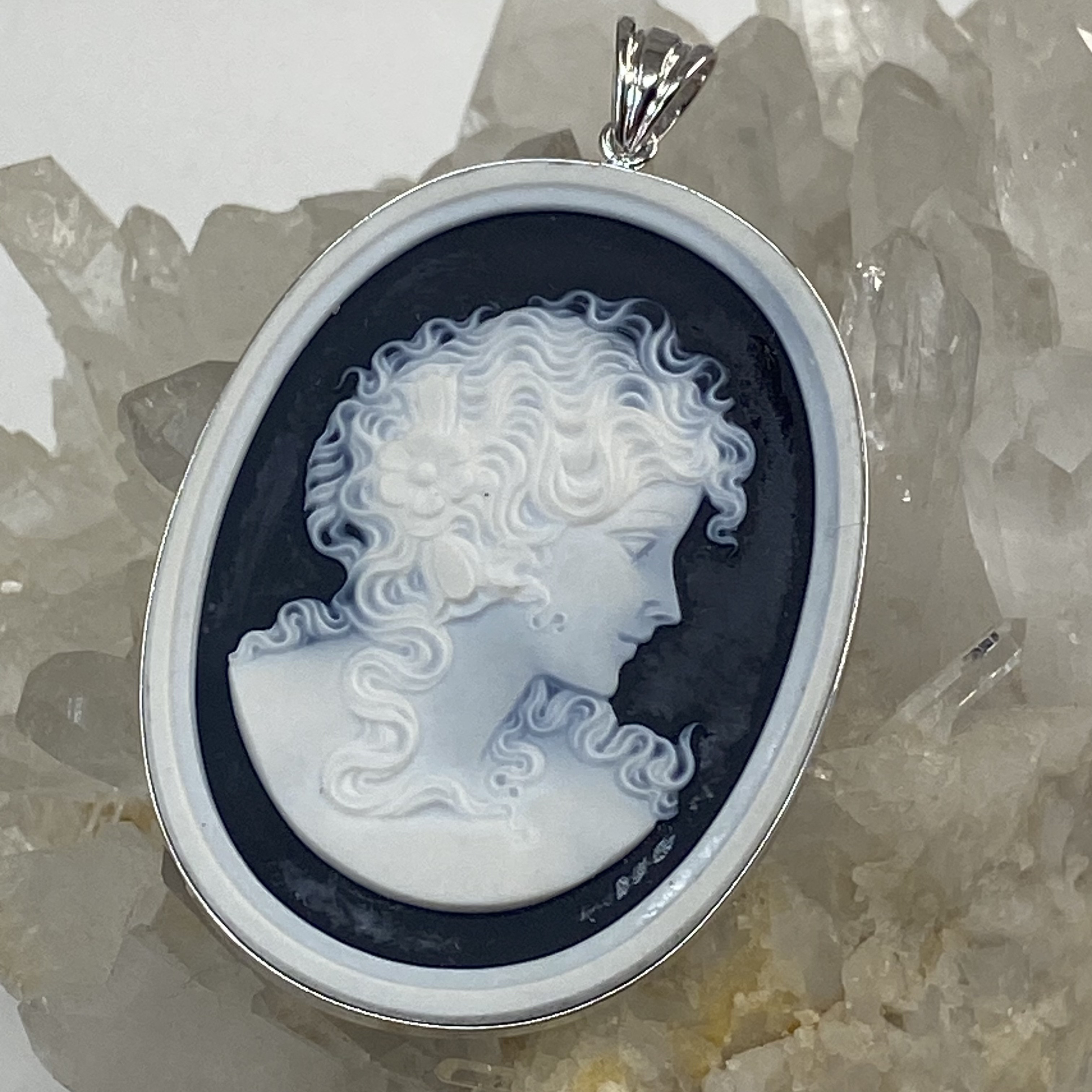 used silver925 オニキスメノーカメオ ペンダント（レディ）