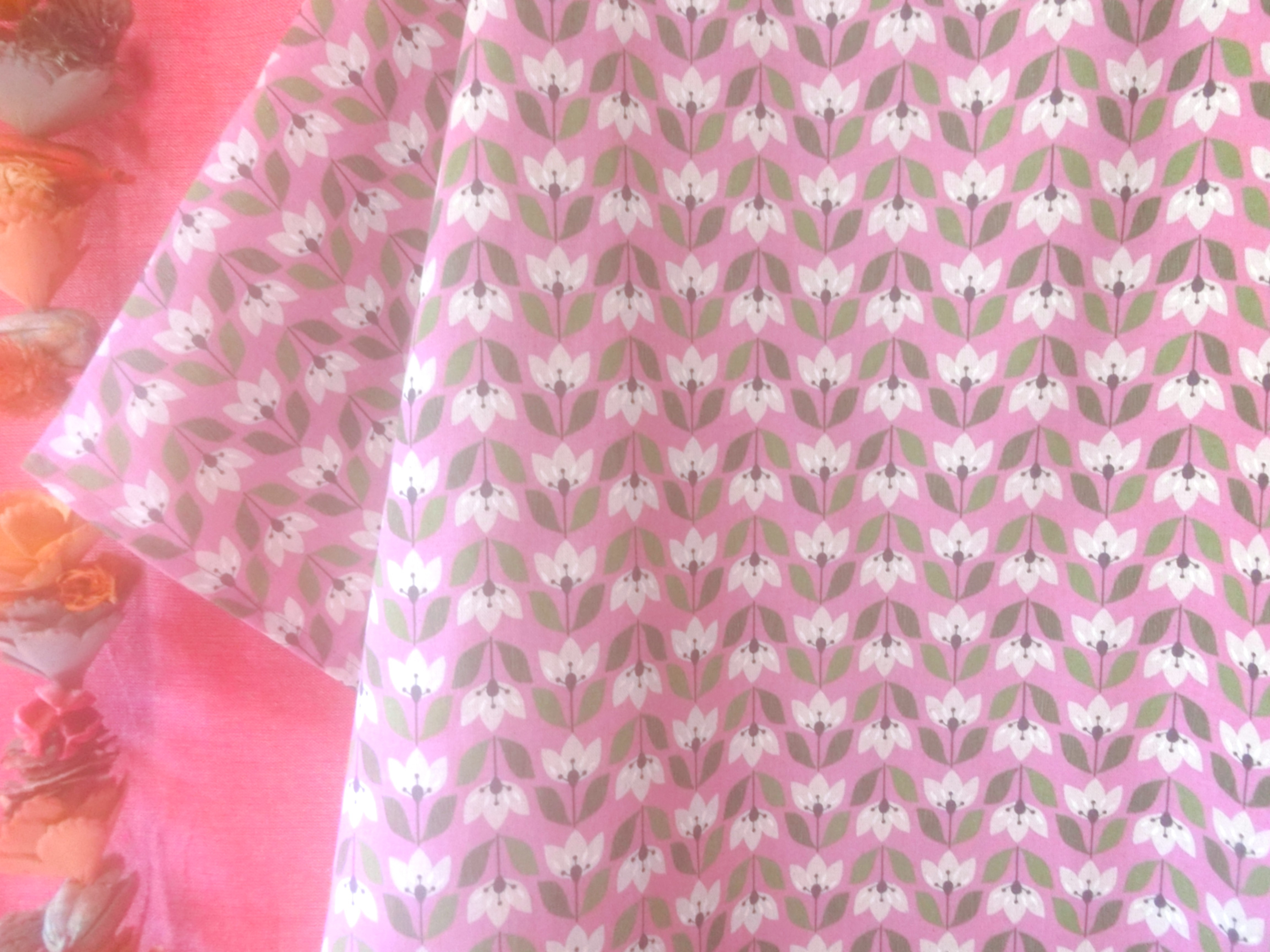 北欧チューリップゆったりワンピース  pink