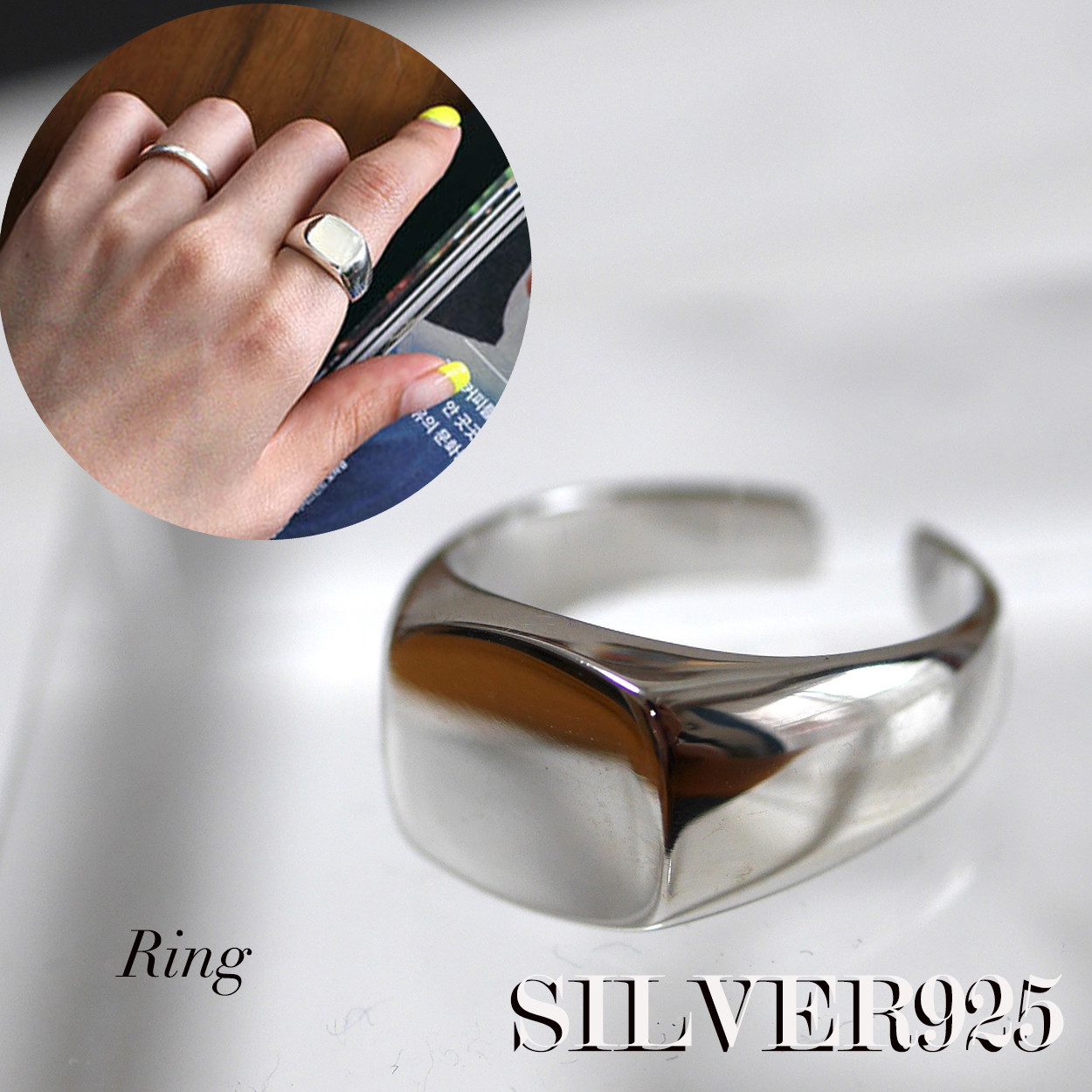 SILVER925-31 Ring リング シルバ−925 調整可能　巾着付  ジュエリー シルバー ゴールド
