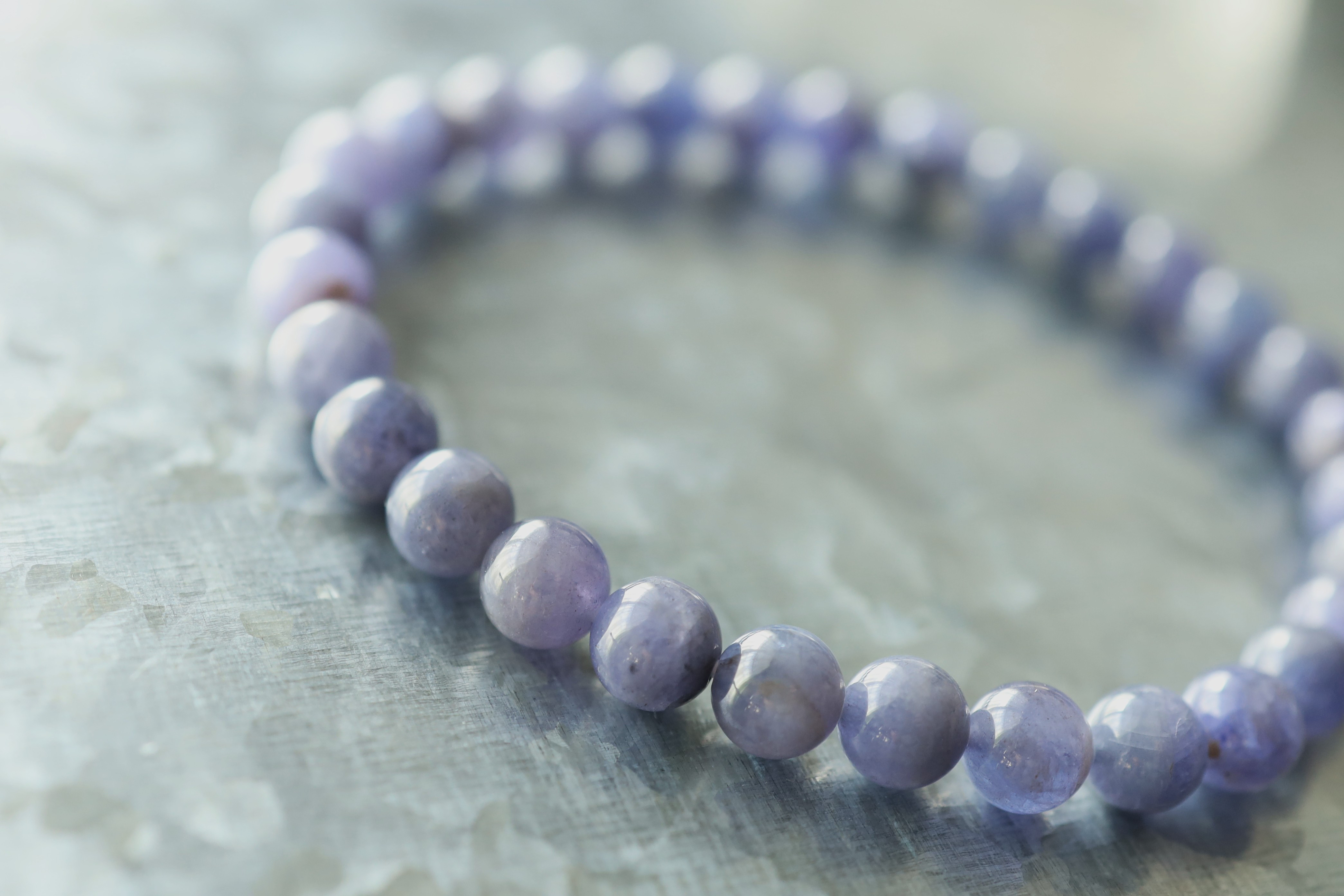 …☆プレミアムブレス☆…☆黝簾石（ﾕｳﾚﾝｾｷ）・タンザナイト：6ミリ☆…☆天然石ブレスレット☆…