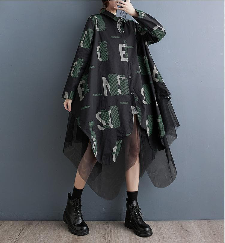 大きいサイズ レディース トップス　シャツ　チュニック　春 秋冬 韓国 長袖