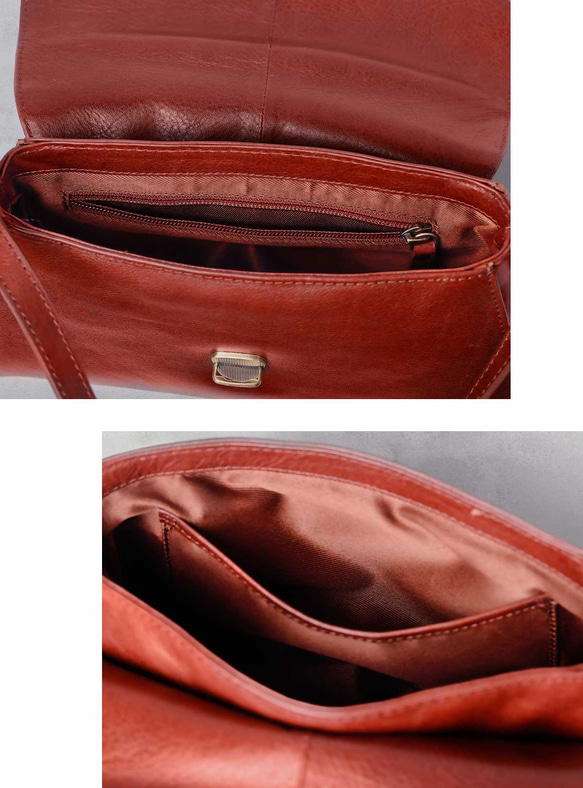正式兩用肩背包、手提包、斜背包，義大利真皮，酒紅色 HAB046-VO 第14張的照片