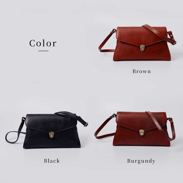 正式兩用肩背包、手提包、斜背包，義大利真皮，酒紅色 HAB046-VO 第18張的照片