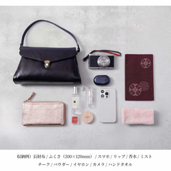 正式兩用肩背包/手提包/斜背包，義大利真皮，黑色，HAB046-VO 第8張的照片