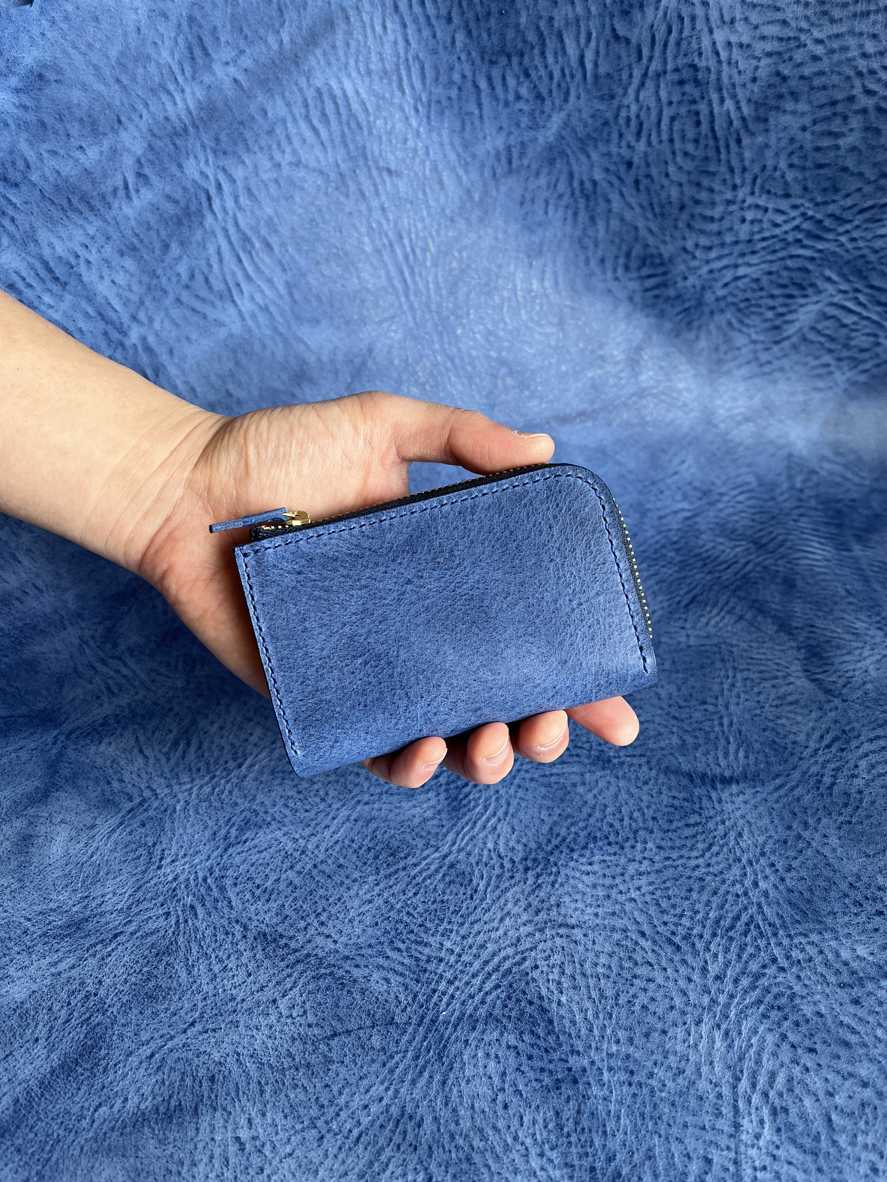 L字ファスナーミニウォレット　イタリアンレザー