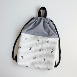 送料無料》 ヌビ 入園入学 3点セット 星 月 ブルーグレー 刺繍 韓国