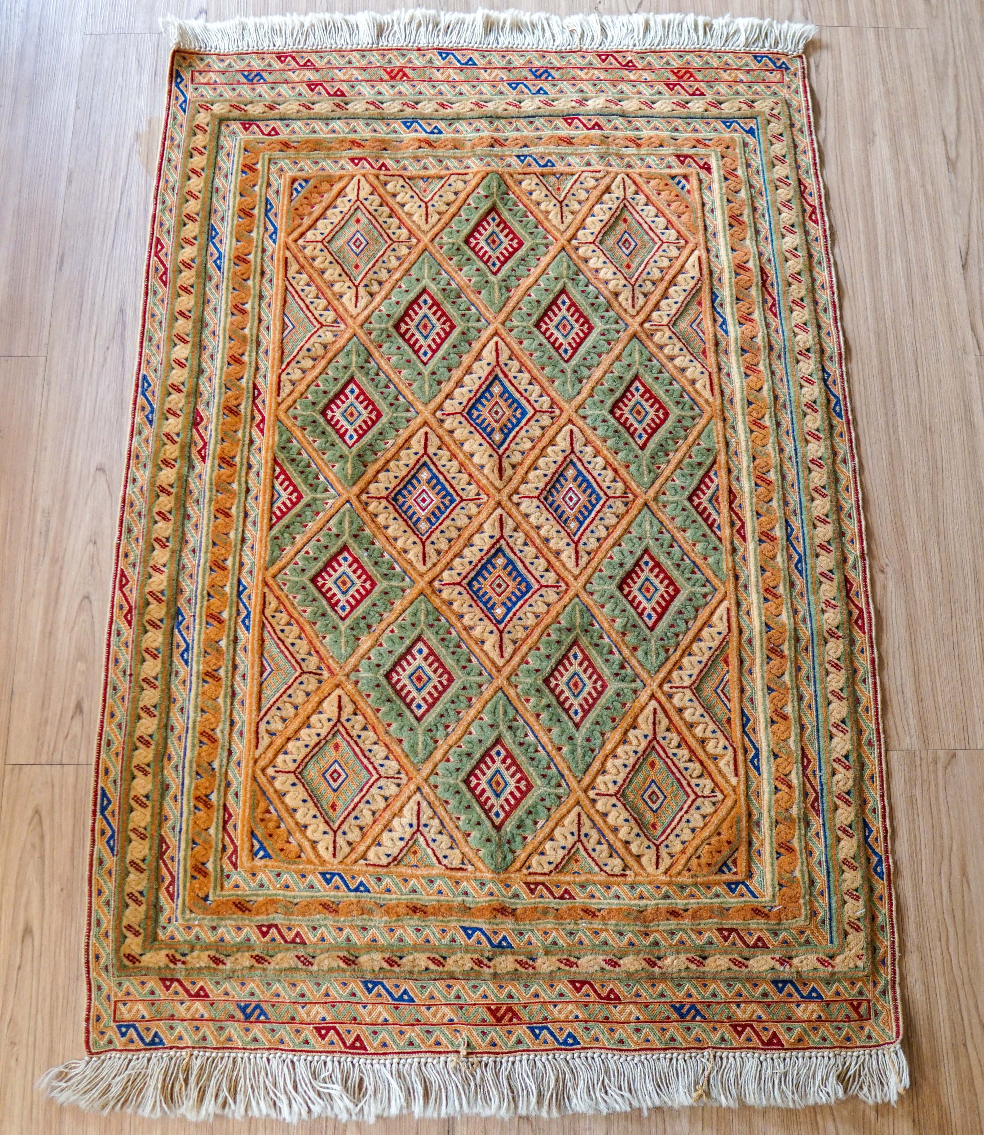 アフガニスタン 手織り マシュワニ キリムトライバルラグ Fine quality 116×81cm