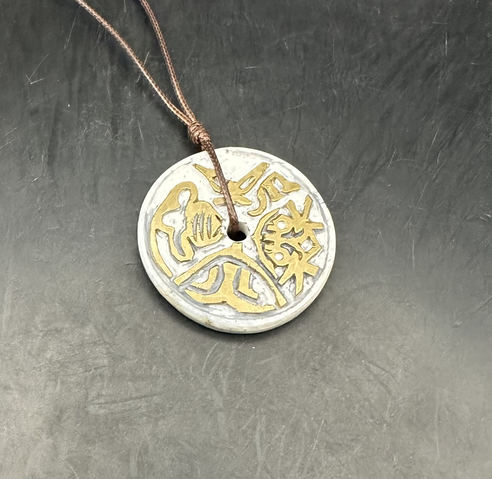 2026.2.10無病息災御守玉璧　新潟産ネフライト