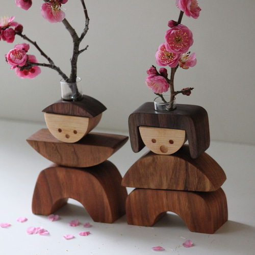 積み木ひな人形花瓶 一輪挿し・花瓶・花器 ITOKOTO 通販 20426630