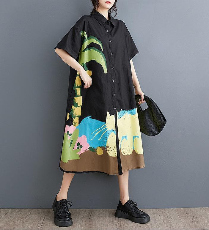 大きいサイズ レディース ワンピース　シャツ　春夏 秋 新品 半袖　カーキ