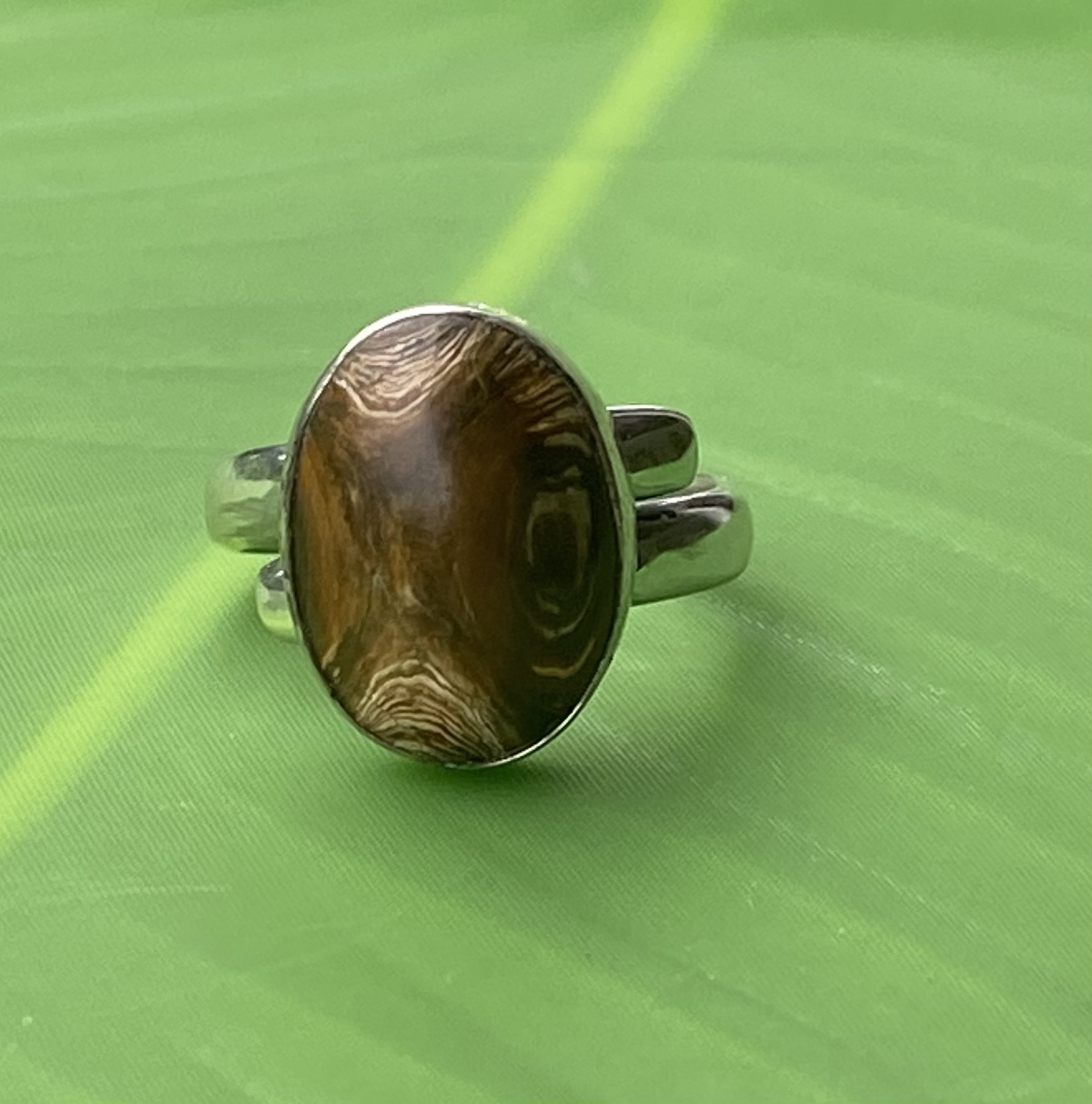【インドネシア産グリーンウリ】シルバー９２５リング（２６ーB）
