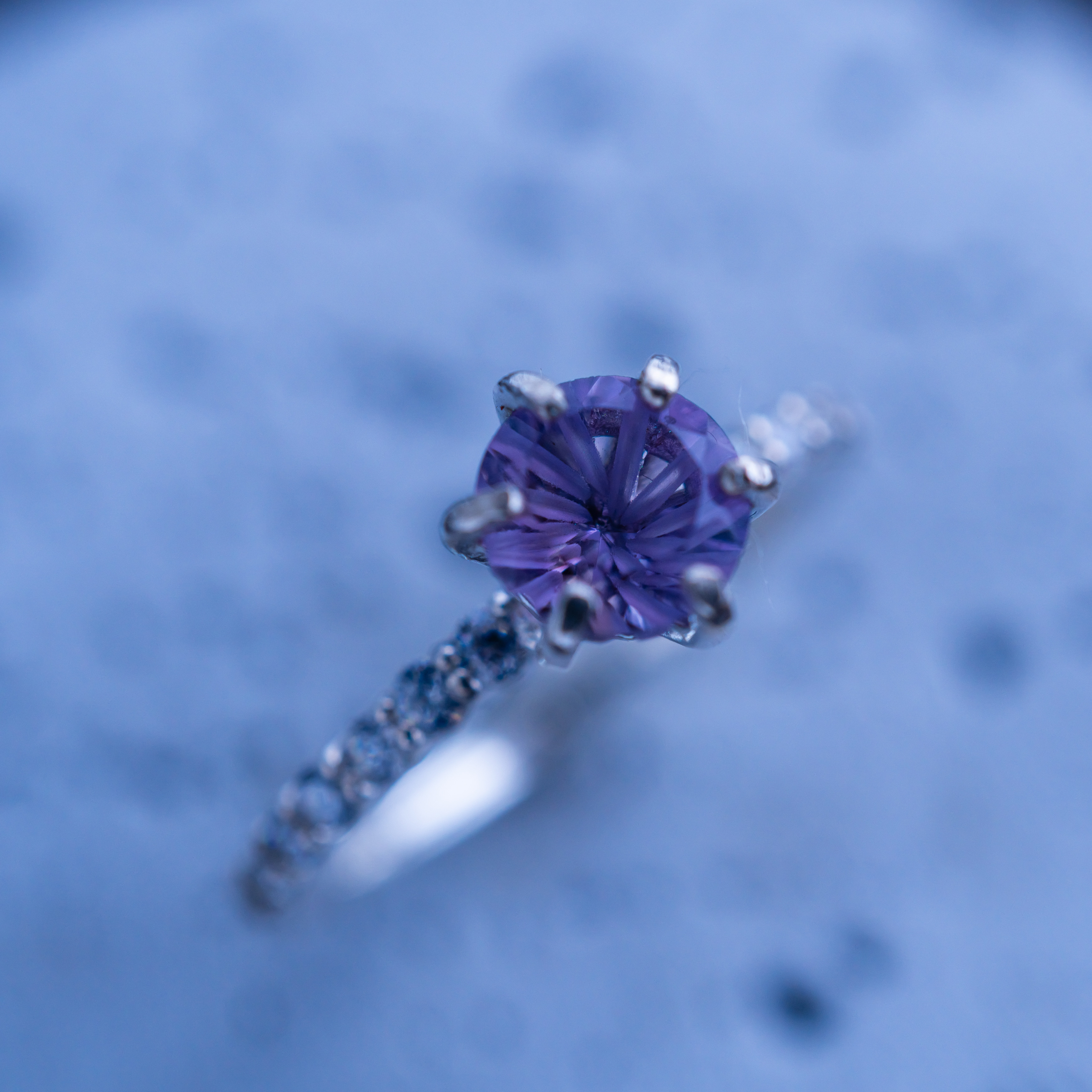 【匿名配送】アメジスト　ジルコニア　SV925リング　選べるカラー　刻印可能　送料無料【受注生産】S-089