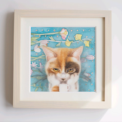 077草むらの猫 原画 一点物 絵画 アトリエ雅夫 通販 11591386｜Creema